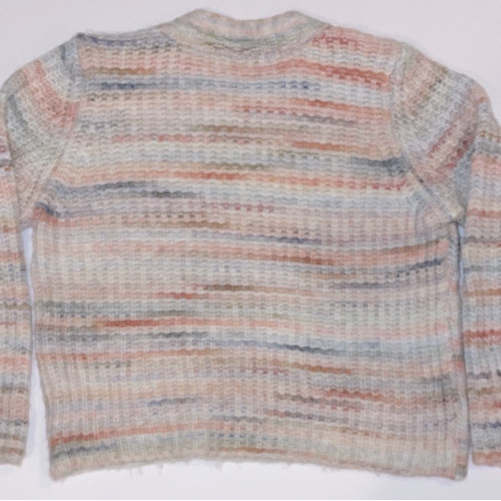 Lush Multicolor Knit Women's Crew Neck Sweater Medium - Picture 11 of 11